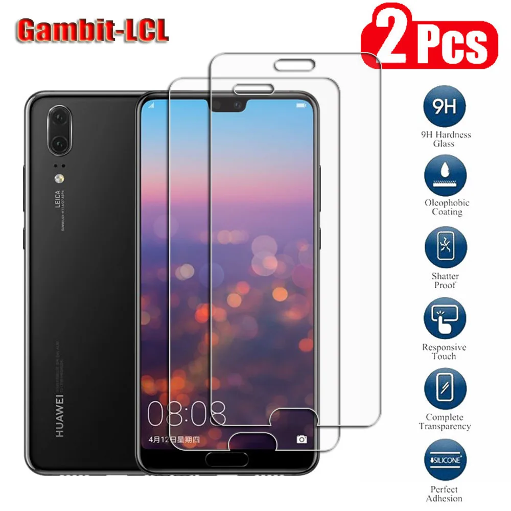 

2Pcs Original Protective Tempered Glass For Huawei P20 5.8" HuaweiP20 EML-L09C, EML-L29C Screen Protective Protector Cover Film