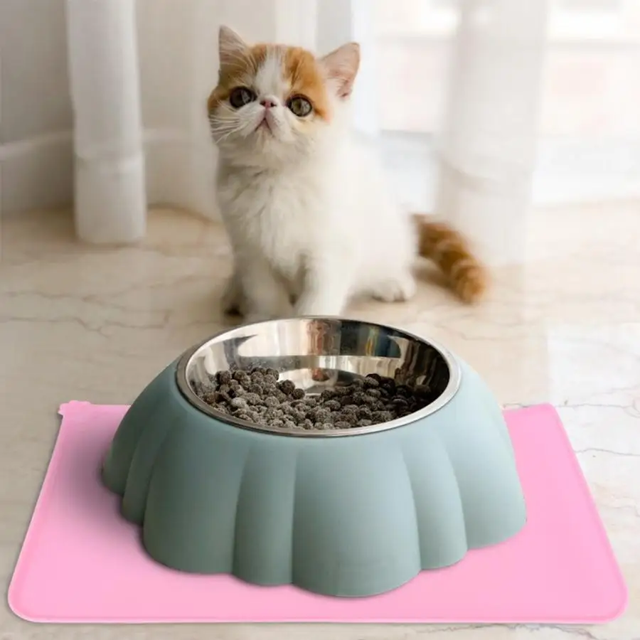 Коврик под миски для животных водонепроницаемый нескользящий силикагель корм для собак и кошек коврик для корма скатерть чаша коврик для питомца миска