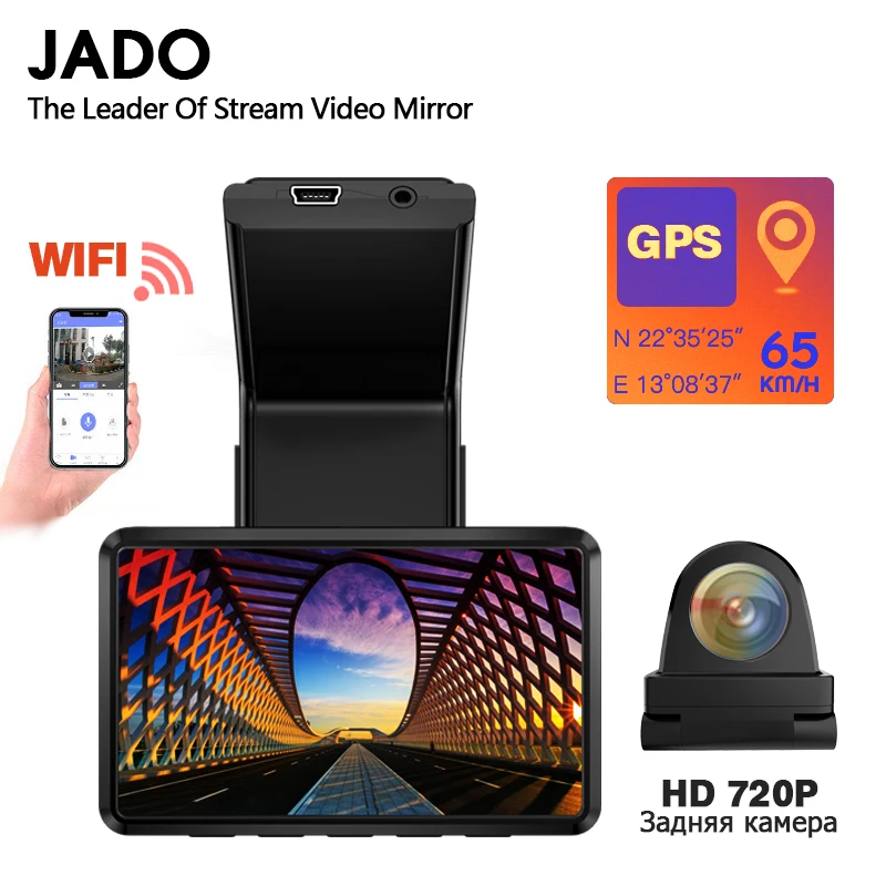 

JADO D330 Car DVR Camera WIFI Speed N GPS coordinates 1080P HD Night Vision Dash Cam 24H Parking Monitor