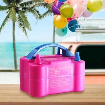 

Portable Dual Nozzle Balloon Pump 110V 600W AC Inflatable Blower Pump Birthday Balloon Inflator for Decoration-US Plug