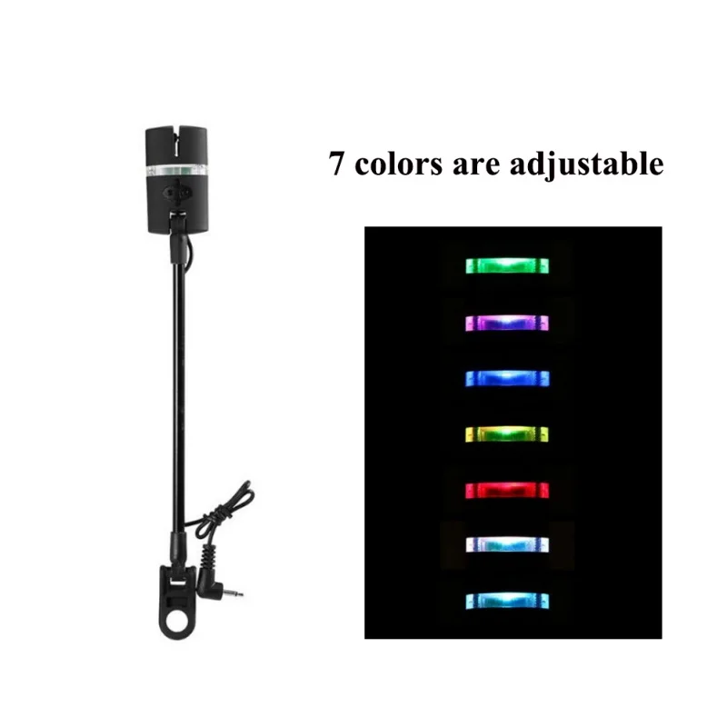 

7 Color LED Carp Fishing Alarm Swingers Illuminated Bite Indicators Carp Fish Bite Alarm Swinger Hanger Fish Tackle Pesca Hot W