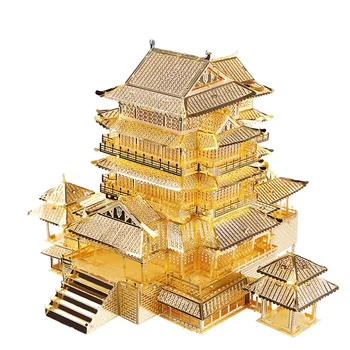 

Architectural Series Tengwang Pavilion Model Kits DIY 3D Metal Puzzles Assemble Jigsaw Toy Learning Educational Games Toys Gifts