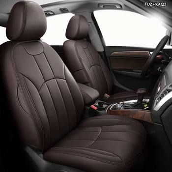 

FUZHKAQI Custom Leather car seat cover set For SKODA Yeti KODIAQ Octavia Superb Fabia Rapid KAROQ KAMIQ Automobiles Seat Covers