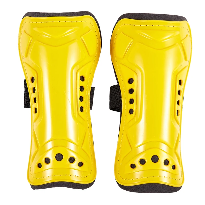 Yellow Durable New 1 Pair Competition Pro Soccer Shin Guard Pads Shinguard ProtectorShin Guard