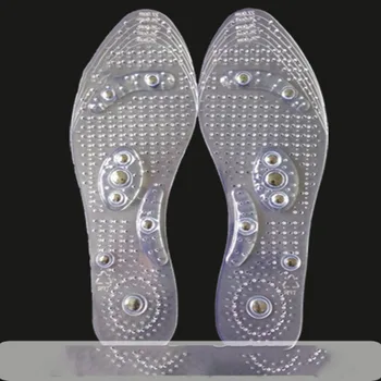 

Transparent Silicone Shoe Pad Massage Insole Health Anti-Fatigue 8 Magnets Therapy Elastomer Arch Support Insoles