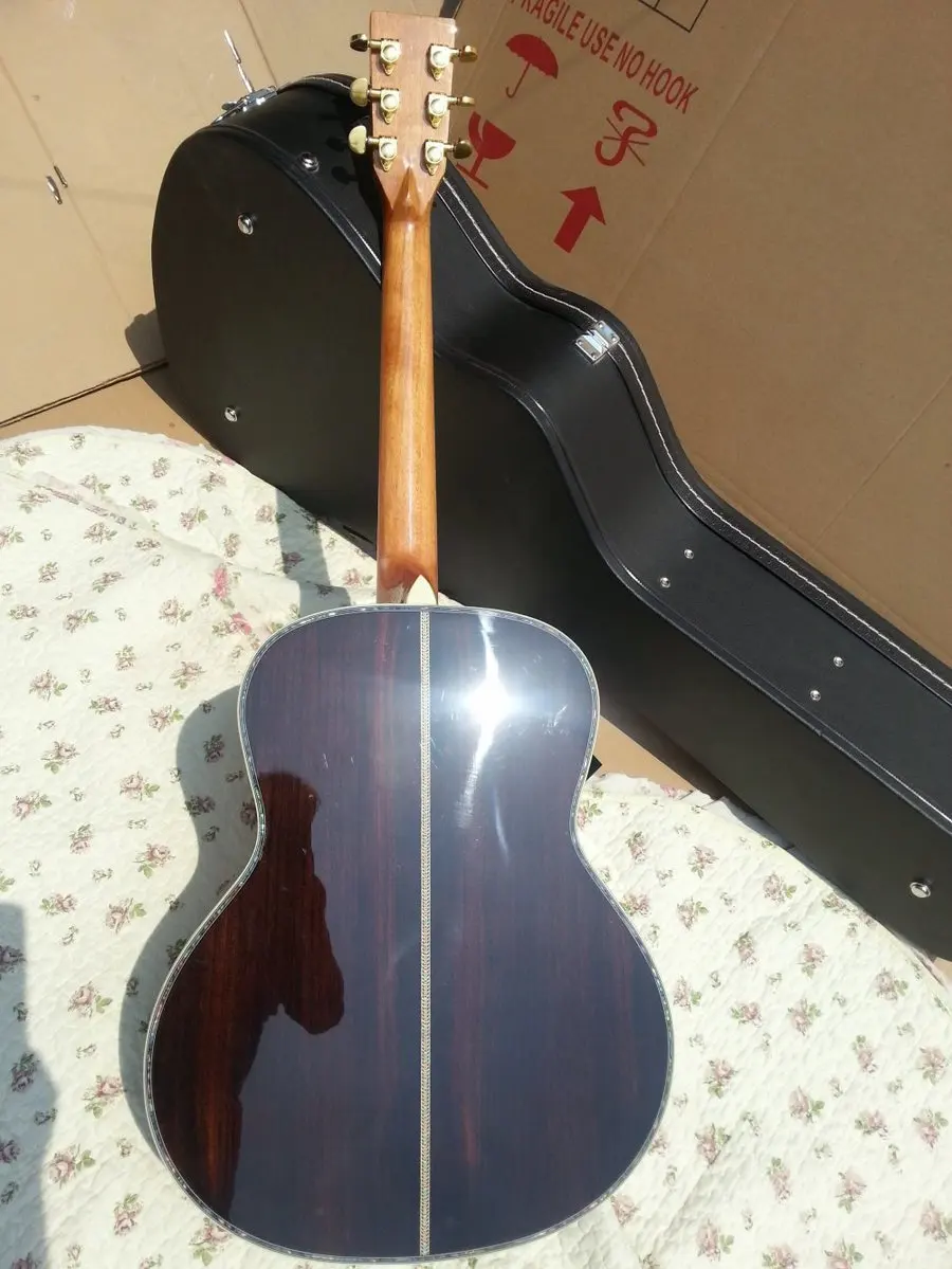 OM45 Acoustic Electric Guitar Round Body Classic