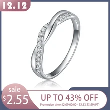ORSA JEWELS классическое серебряное кольцо «бесконечность», Женское кольцо с блестящим австрийским цирконием, кольца на палец, модное ювелирное изделие, подарок, OR44