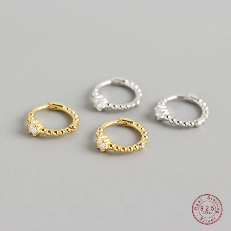 Женские серьги из серебра 925 пробы с круглыми кристаллами | Украшения и