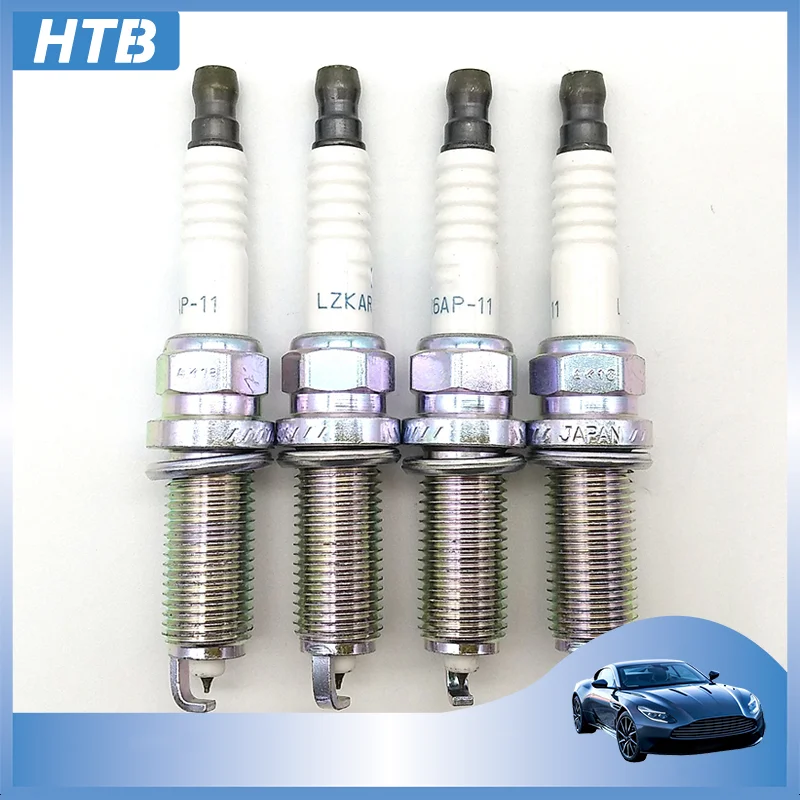 4PCS 22401 CK81B LZKAR6AP 11 Platinum Spark Plug For NISSAN TIIDA X