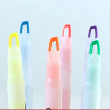 6 шт. в наборе, 6 цветов на выбор, цветная блестящая ручка, двойная головка, маркер, ручка, сделай сам, скрапбукинг, канцелярские принадлежности, школьные принадлежности, подарок