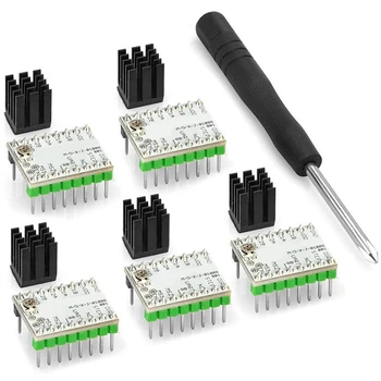 

3D Printing Stepping Motor Driver Mute TMC2208 Motor Driver with Straight Inserter and Heat Sink (5Pcs)