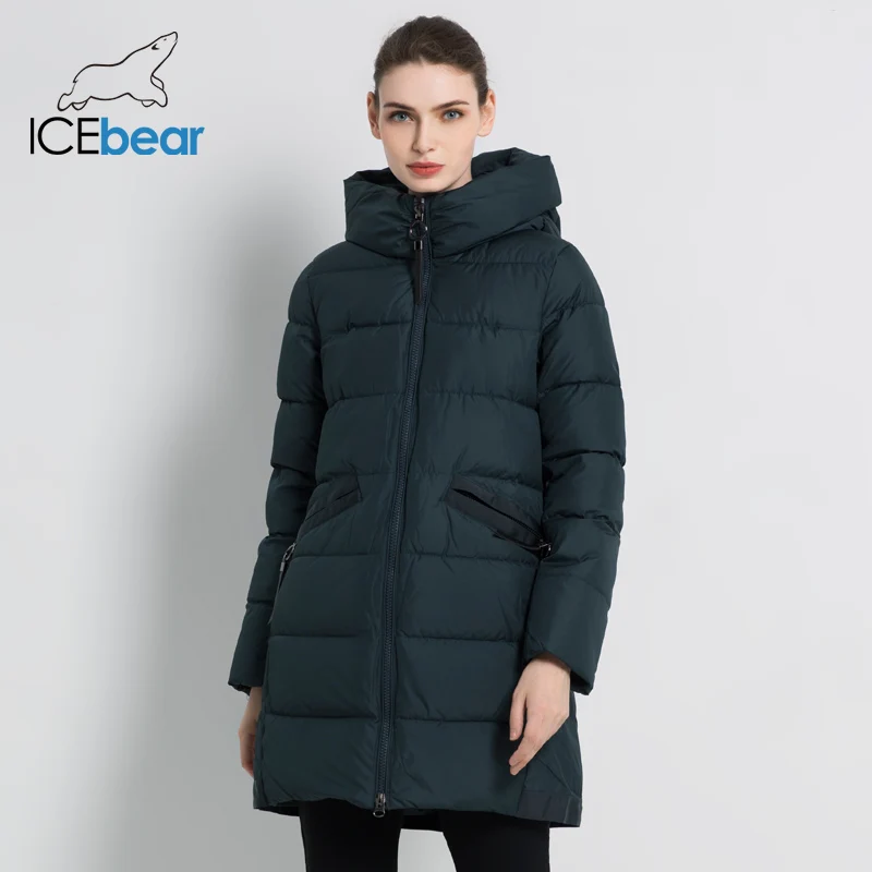 ICEbear New Women's Winter Coat Fashion Woman Jacket Female Cotton Jackets Hooded Ladies Coat Warm Brand Clothing GWD18203I