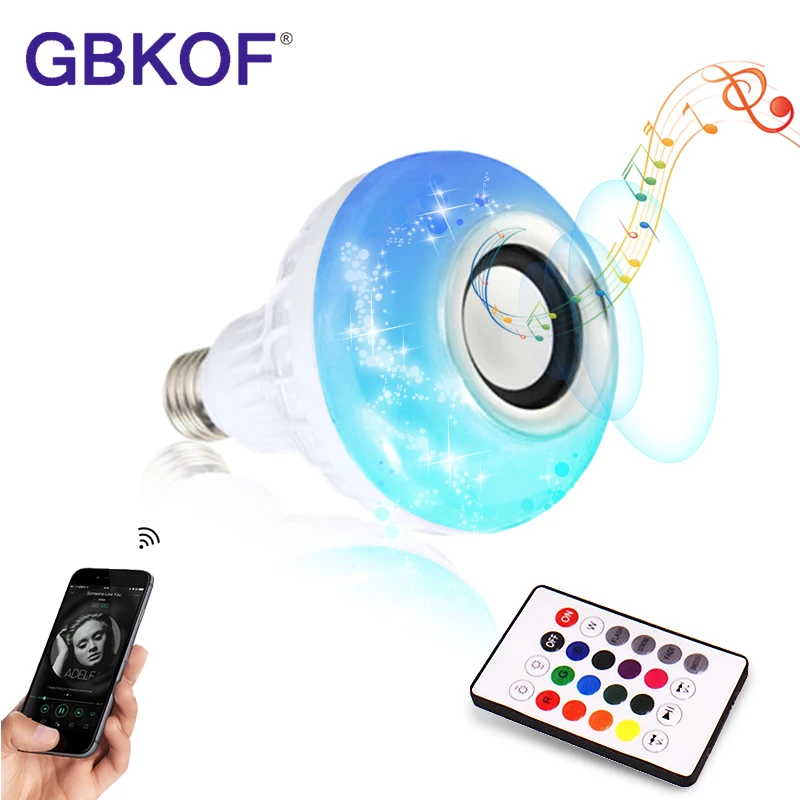 Bluetooth светильник лампа RGB умная светодиодная воспроизведения музыки с 24