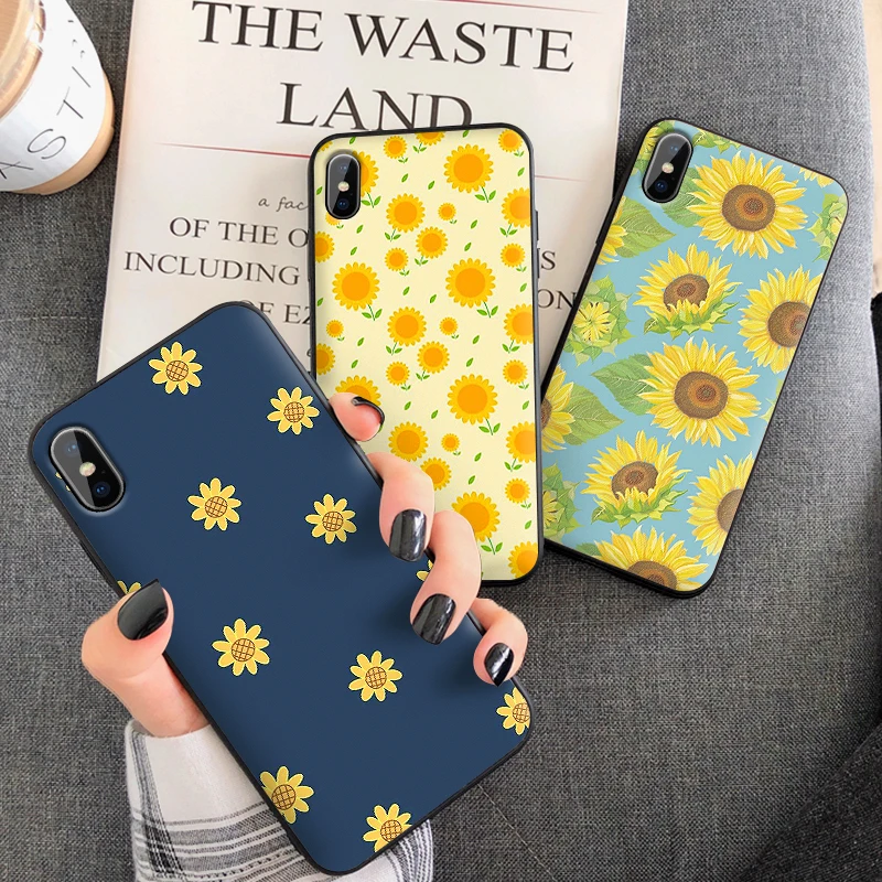 sunflower daisy Floral Flower phone case for Samsung M10 M20 M30 S6 S7 Edge S10 S9 S8 Plus yellow soft silicone Cover capa | Мобильные
