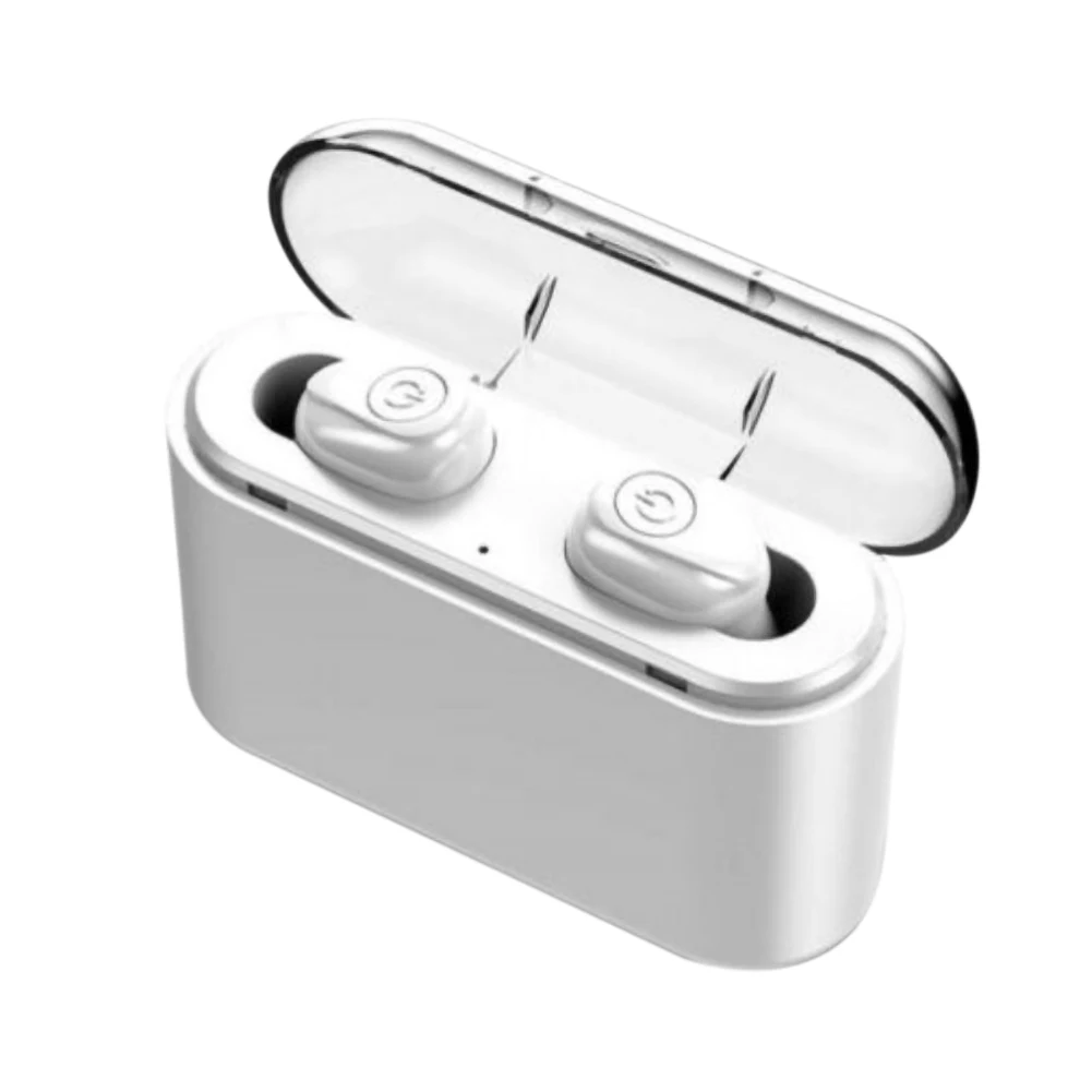 Bluetooth наушники настоящие Беспроводные наушники с зарядным чехлом стерео беспроводные наушники power Bank для телефона 5,0 гарнитура наушники