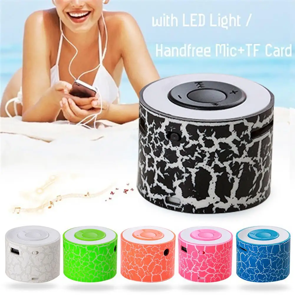 Bluetooth Speaker Mini Wireless Loudspeaker Crack LED TF Card USB Subwoofer Bluetooth Speakers MP3 Stereo Audio Music Player