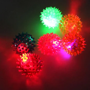 

1 Pc Flashing Light Up Spikey Ball Kid Nontoxic Spikey High Bouncing Balls Novelty Sensory Hedgehog Ball For Kids