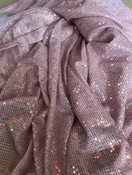 

fashionable tulle embroidery french net lace fabric Sat-9.7307 with beads for party dress