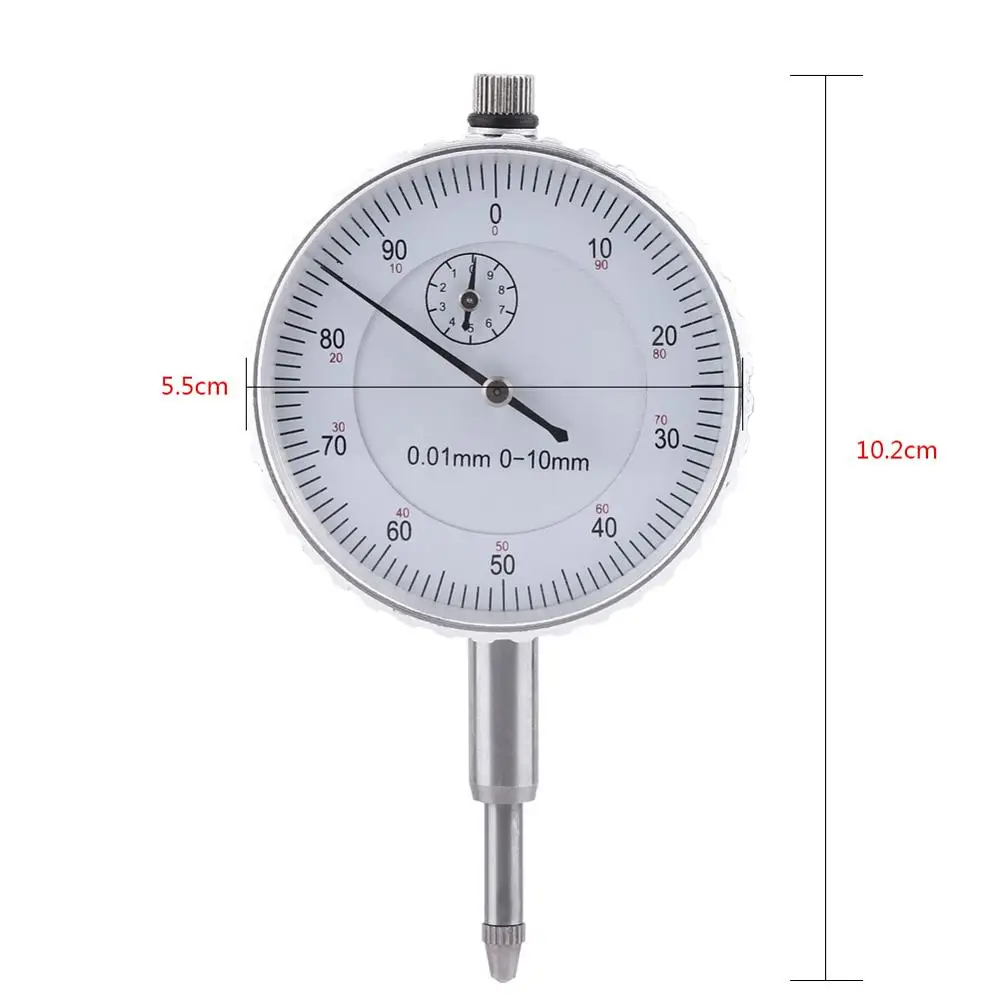 ANENG 0-10mm Dial Indicators Indicator Gage Outer Measuring Indicator Gauge 0.01mm Accurate Vertical Contact Measuring Tools