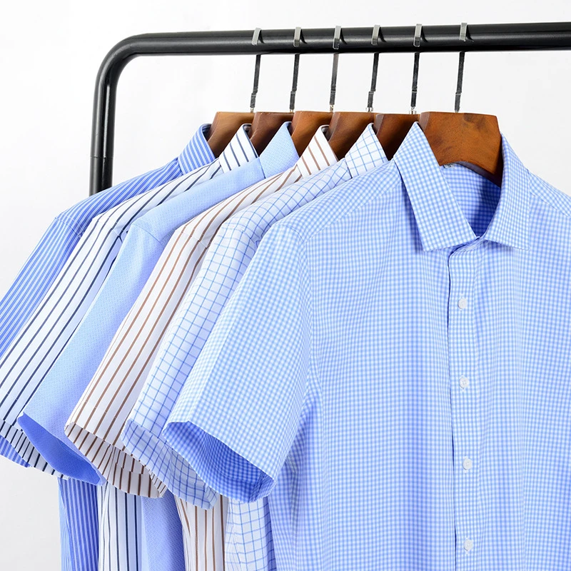 mens short sleeve no iron shirts