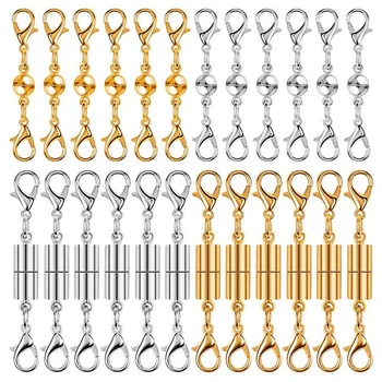 

24Pcs Necklace Clasp Magnetic Jewelry Locking Clasps and Closures Bracelet Extender for Necklaces, Bracelets and Jewelry Making
