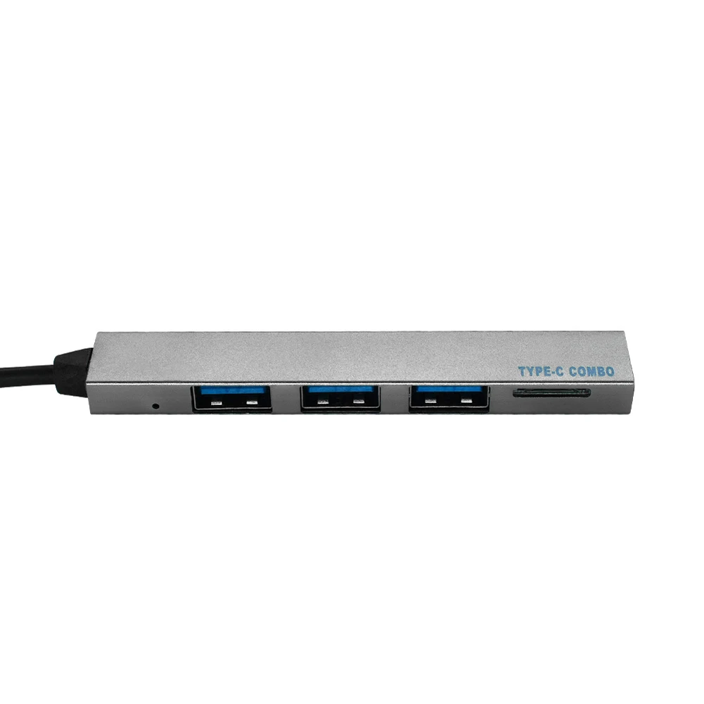 Концентратор с 4 портами типа C на USB 2,0 и TF разветвитель для карт конвертер OTG Кабель-адаптер для ПК Аксессуары для ноутбуков