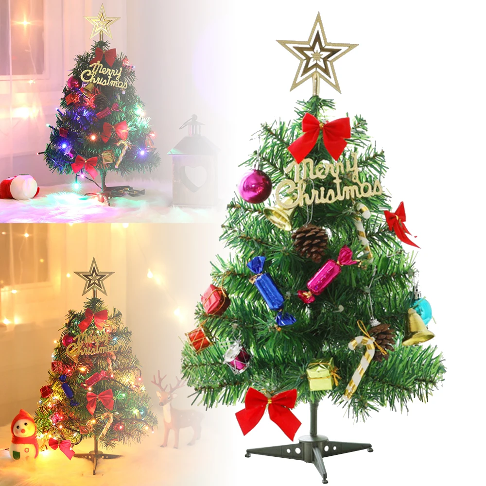 50cm Small Artificial Christmas Tree Light Tabletop Decorative Mini