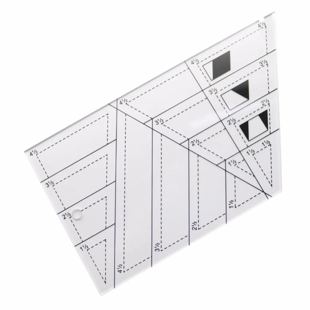 1 шт. 21*11,5 см Акриловые многофункциональные многоугольные линейки трапециевидный лоскутный рисунок швейная измерительная линейка офисные