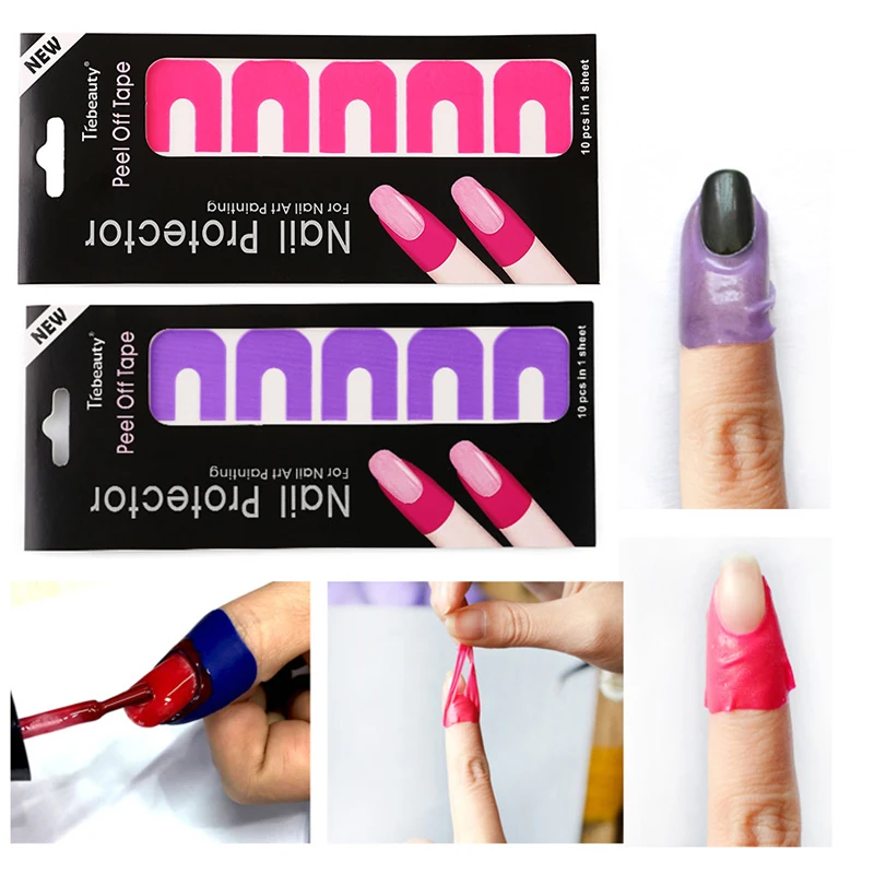 U-образный практичный лак для ногтей, проливающийся лак для ногтей,, защитная пленка для ногтей, отшелушивающая лента, устойчивая к разливу