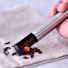 Травы многоразовые офисные Портативные Инструменты трубы тонкой сетки фильтр палка заварка чайное ситечко, заварник легко чистить из нержавеющей стали дома