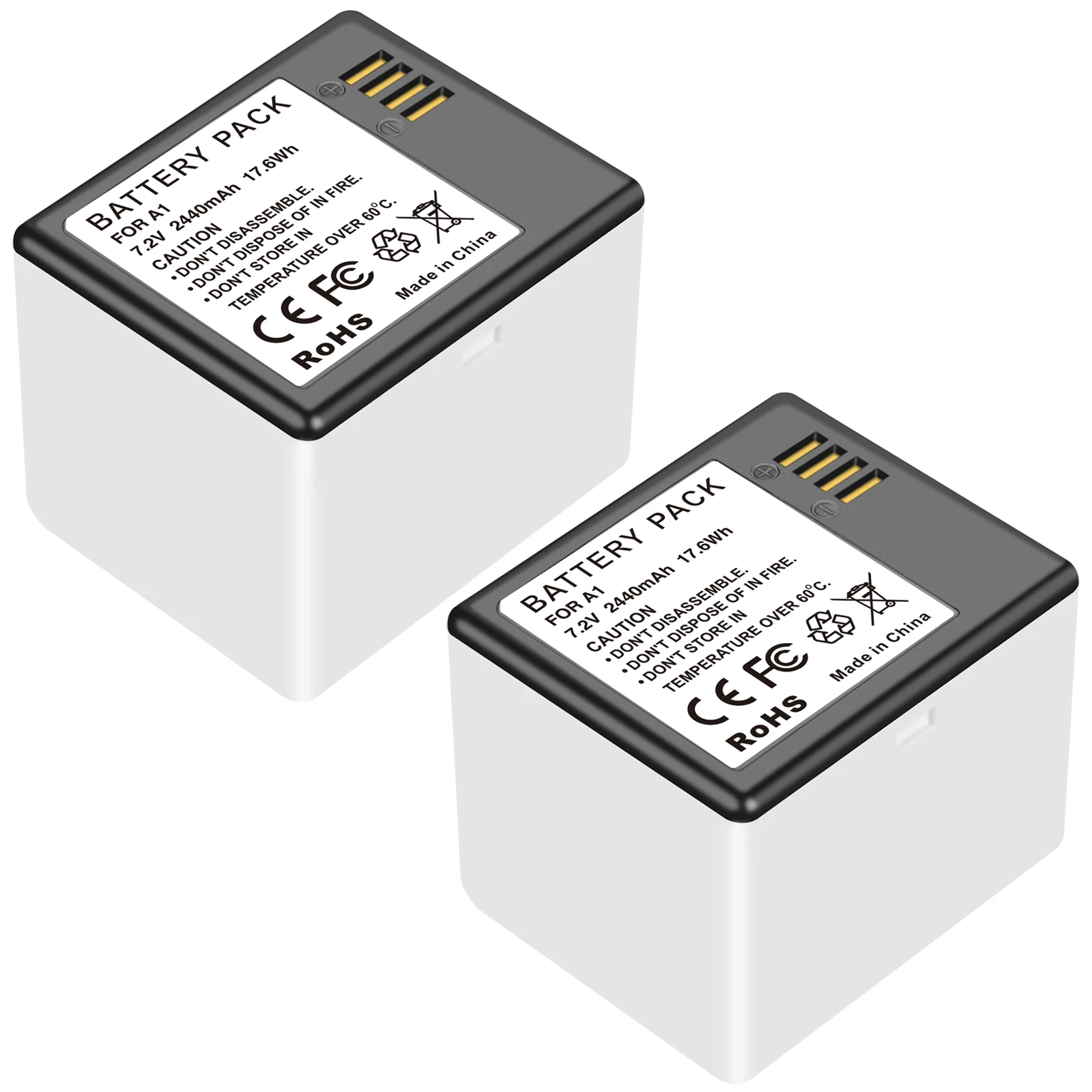 Batteria Ricaricabile Gelar 2440Mah 7.2V Per Fotocamera Netgear Arlo Pro 308-10031-01 A-1