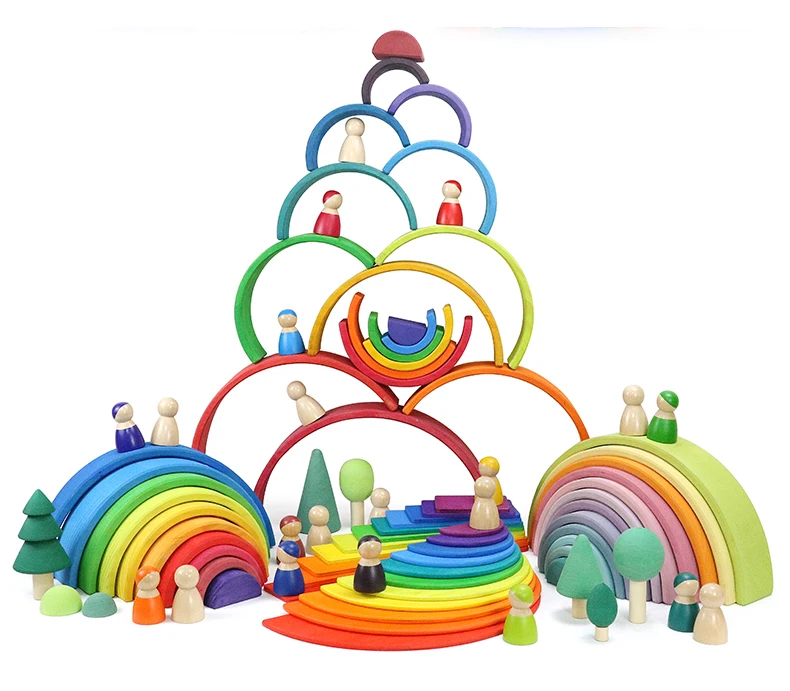 Baby toys 12pcs 6pcs rainbow blocks