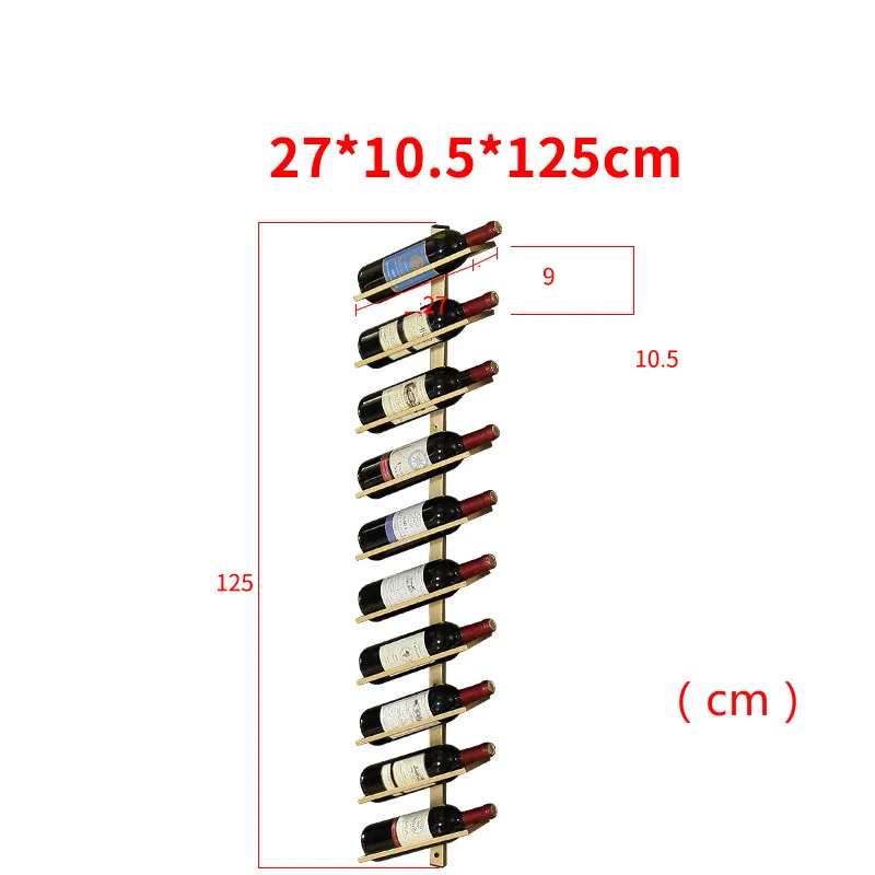 Винный шкаф креативный Железный Держатель для вина домашний красный винный шкаф полка для бутылки шампанского Рождественское украшение для дома - Color: O Golden  10 bottle