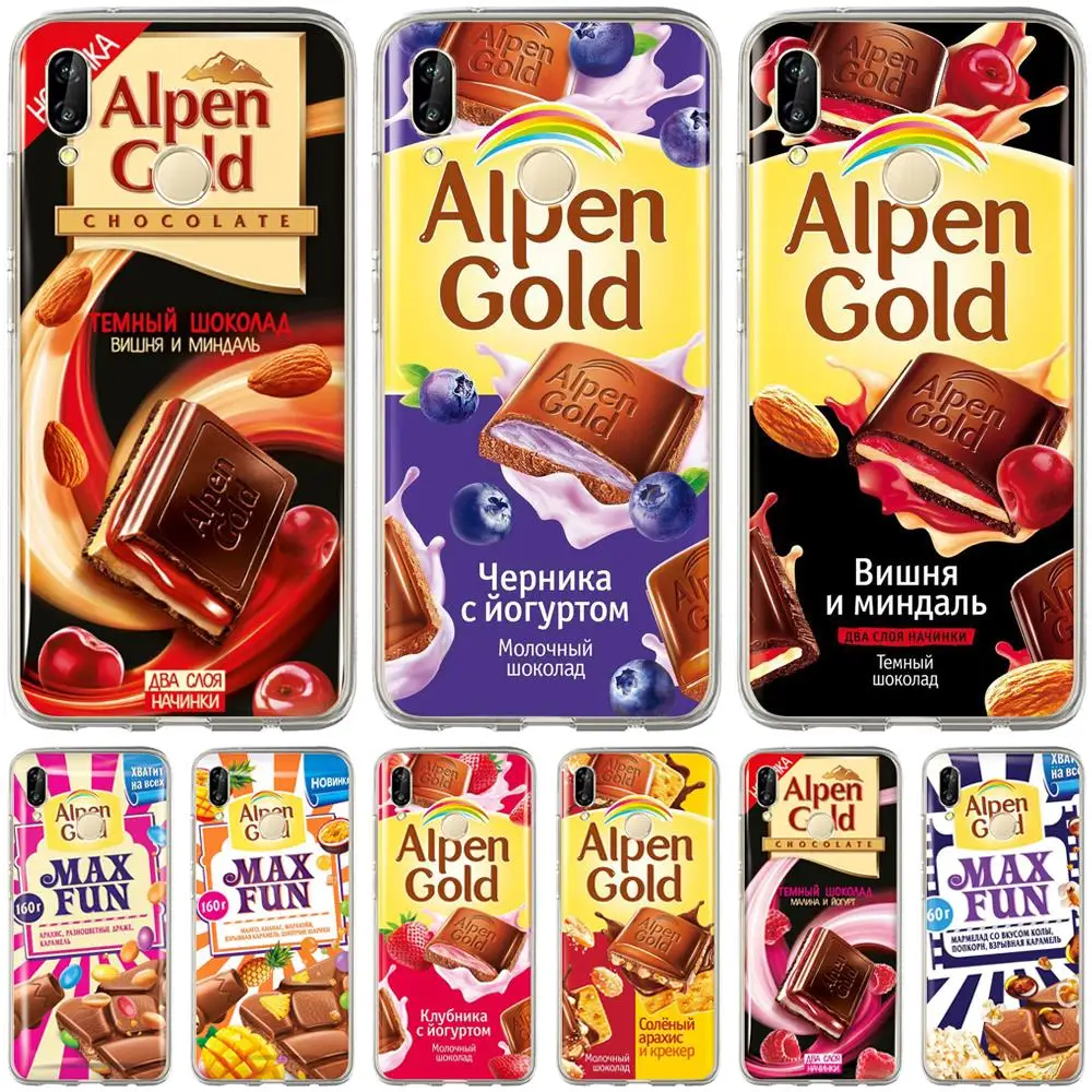 

Chocolate Silicone Cover case for Huawei P8 lite 2017 P9 P10 P20 P30 Lite Pro Y5 Y6 Y7 Y9 Prime P Smart Z 2019 Mate 10 20 lite