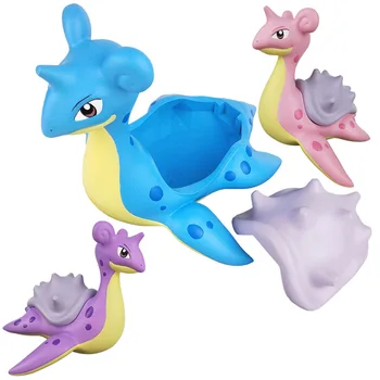 

[New] Animal Pikachu rides the dragon lapras Blue/Pink/Purple Action figure Statue Collection model toy gift with original box