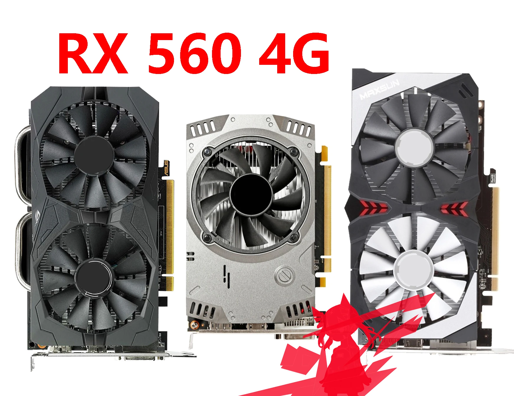 Видеокарта AMD RX 560 4 Гб Radeon RX560 графический процессор GPU для настольного ПК 560D