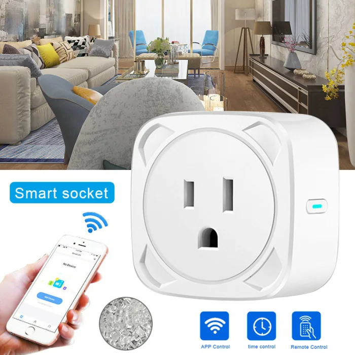 WiFi Smart Plug Switch Голосовое управление телефон переключатель синхронизации Plug домашняя работа дистанционное управление PUO88