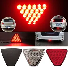 12v f1 estilo universal led freio parar luz triângulo 20 led traseiro luz da cauda reversa segurança strobe lâmpada para carro auto motocicleta