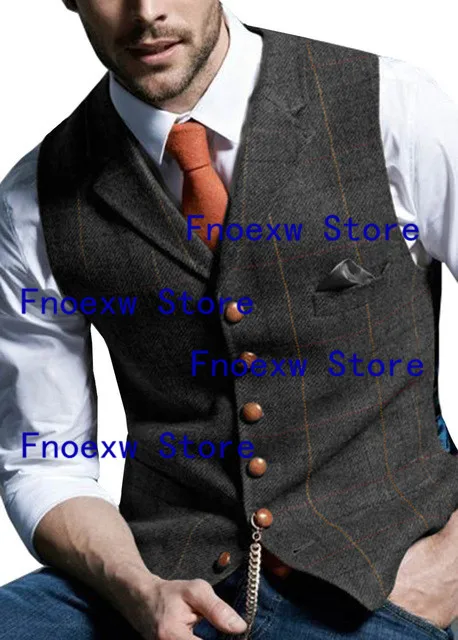 Mens-Suit-Vest-Notched-Plaid-Wool-Herringbone-Tweed-Waistcoat-Casual-Formal-Business-Groomman-For-Wedding-Green.jpg_640x640 (4)_