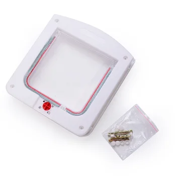 

Cat Flap Door with 4 Way Lock Security Flap Door for Dog Cat Kitten Small Pet Gate Door Kit Cat Door
