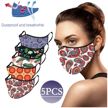 

Unisex Print Washable Mascarillas Adultos Anti-pollution Breathable Dust-proof Face Mask Reusable Windproof Mund Nasen Schutz