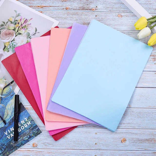 100Sheets A5 Gift Wrapping Paper Retro Multicolor Tissue Paper Bookmark  Floral Gift Packaging Material Birthday Party Decoration