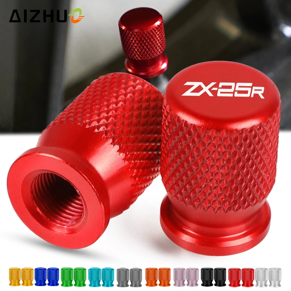 Cnc Alluminio Per Kawasaki Zx10R Zx6R Zx14R Versys Zx 25R Zx-25R 2020 2021 Moto Pneumatico Valvola Aria Porta Coperchio Tappi Zx25R Logo