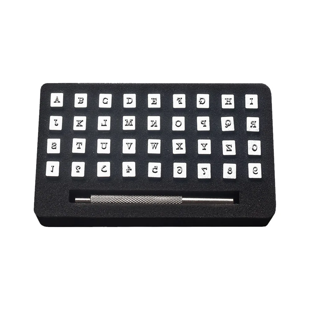 Пояса ремесло начинающих Искусство DIY кожа Stamper набор обуви Профессиональный отпечатанный пробивая инструменты буквы цифры сталь пробивая ювелирные изделия