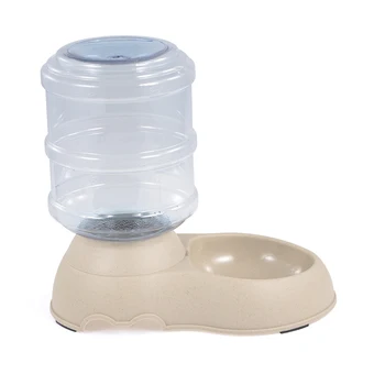 

Hot 3.75L Automatic Gravity Food + 3.75L Water Feeder Dog Cat Drink Bowl PET Large Capacity Food Water Dispenser for Pet Cat Dog