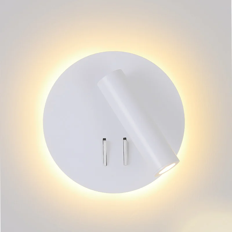  LED Wall Lamp With Switch 3W Spotligh 6W Backlight Free Rotation Sconce Indoor Wall Light For Home  - 4000160382493