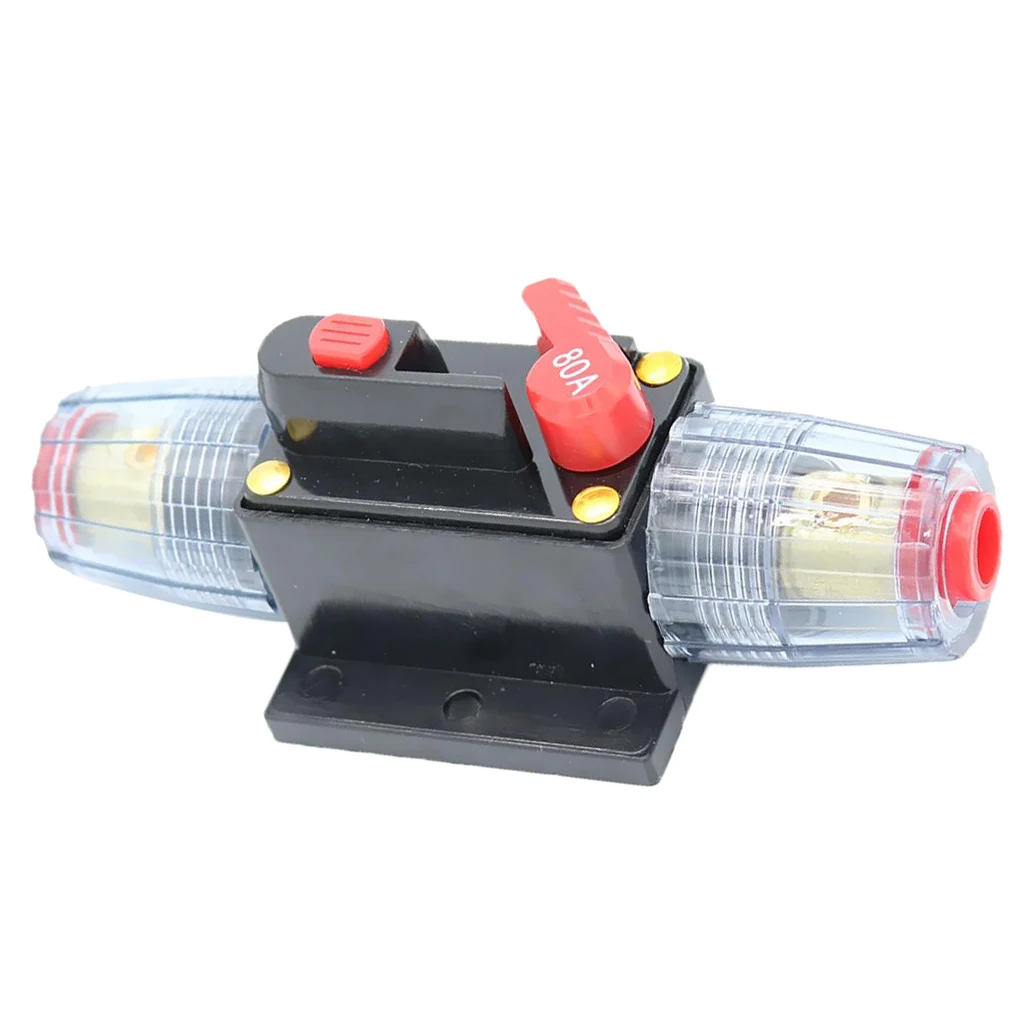 80AMP Car Boat DC 12V-24V Car Stereo Audio System Circuit Breaker Reset Fuse