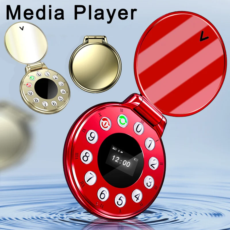 

Flip Mobile Phone Pocket Watch Shape Mini 0.66 Inch HD Screen Bluetooth Alarm Clock PUO88