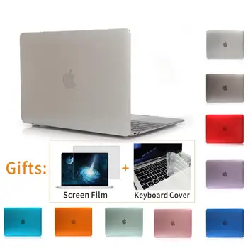 

Crystal Cover Case For Apple Macbook Air Pro Retina 11 12 13 15 inch laptop bag For New Mac book Air Pro 13.3 Case A1466+Gifts