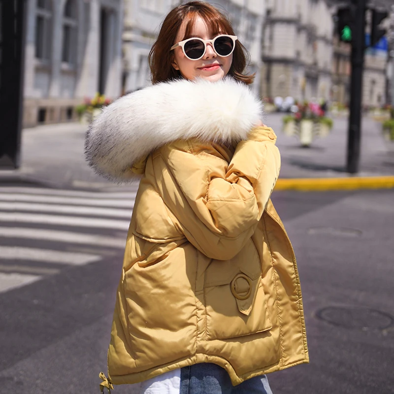 Female winter jackets in 2019 lined with artificial collars women's coats |
